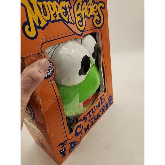 Vintage 1984 Jim Henson's Muppet Babies BABY KERMIT Ben Cooper Costume & Mask - Picture 2 of 8